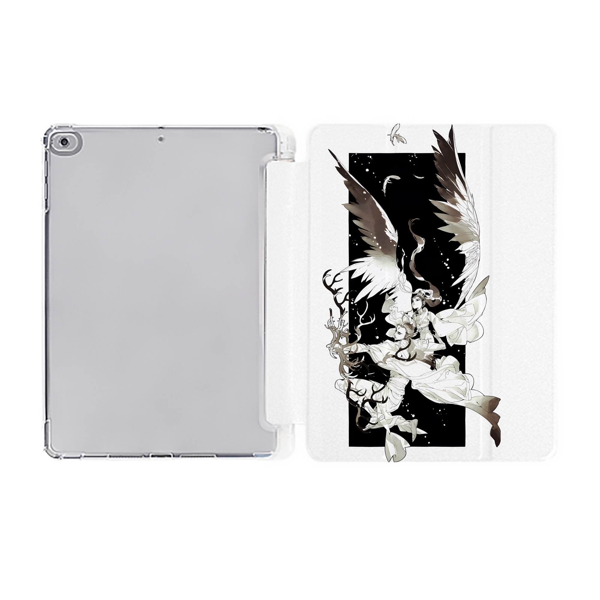 （画像用） Ne Zha 2 ナタ 魔童の大暴れ IPad ケース ペン収納付き 三つ折りスタンド PUレザー×シリコン 対応機種9.5/10.5/10.9インチ